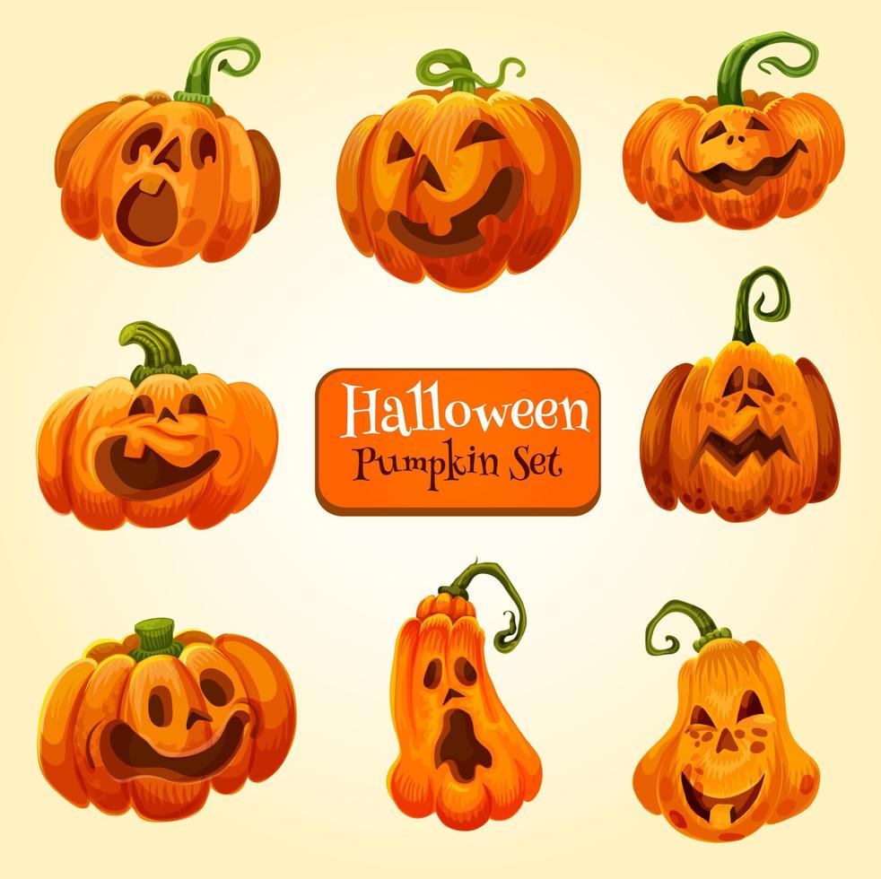 Halloween zucca lanterna icona, autunno vacanza vettore