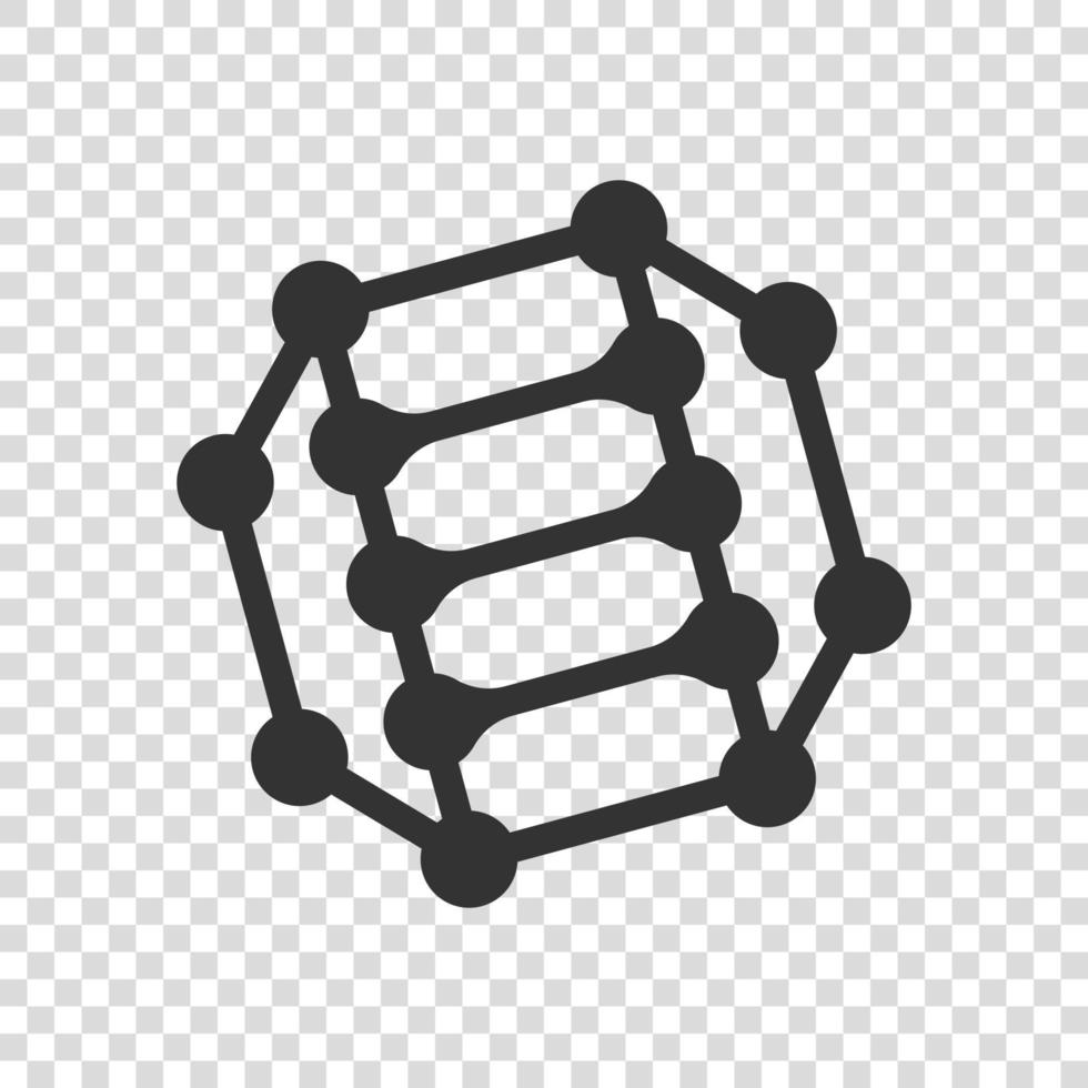 scienza icona nel piatto stile. dna cellula vettore illustrazione su bianca isolato sfondo. molecola Evoluzione attività commerciale concetto.