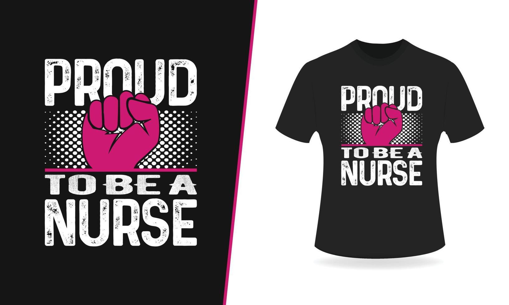 orgoglioso per essere un' infermiera tipografia t camicia design vettore