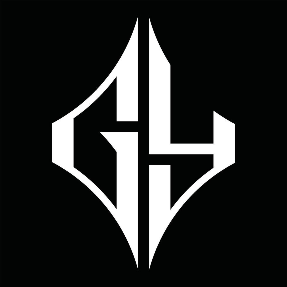 gy logo monogramma con diamante forma design modello vettore
