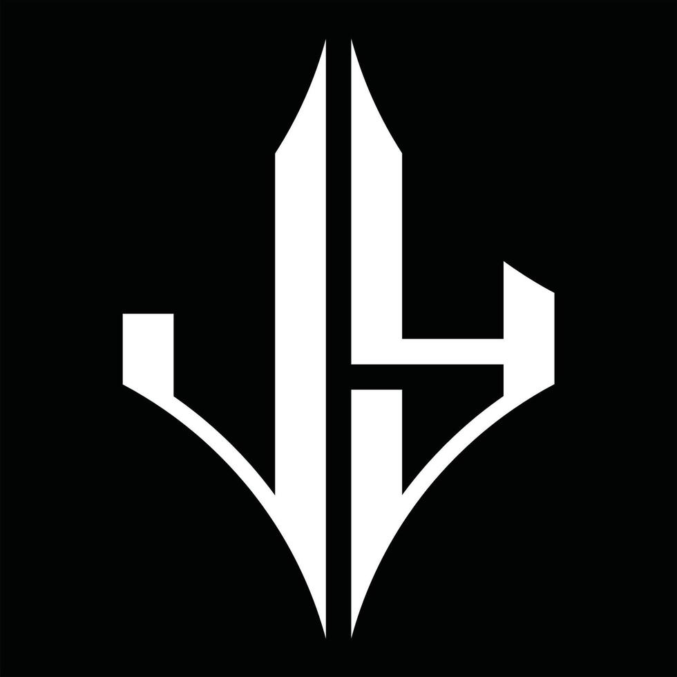 LY logo monogramma con diamante forma design modello vettore