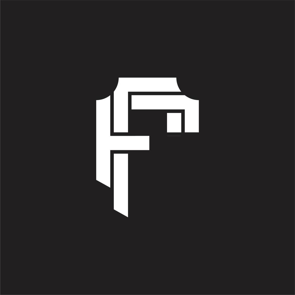 ff logo monogramma design modello vettore