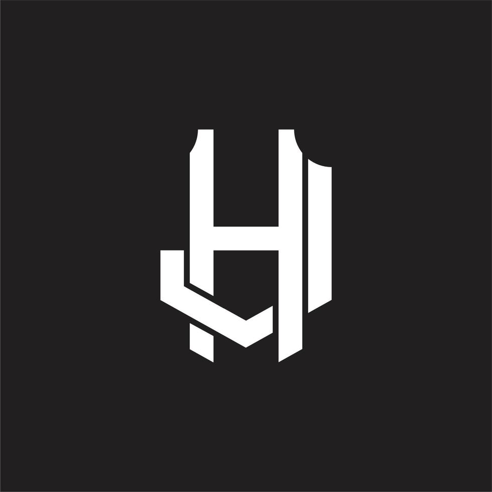 hj logo monogramma design modello vettore