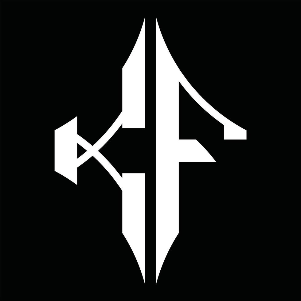 kf logo monogramma con diamante forma design modello vettore