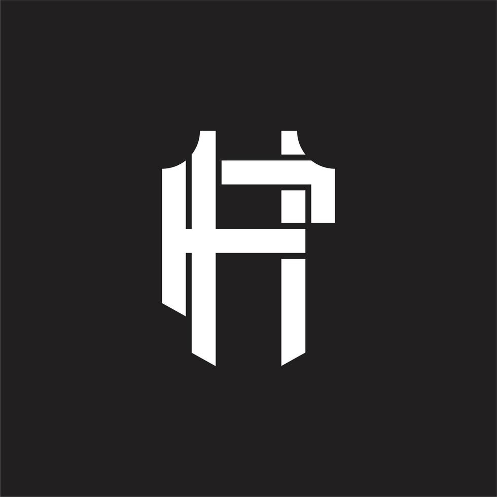 HF logo monogramma design modello vettore