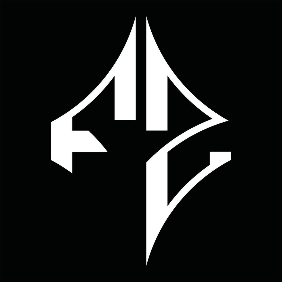 fz logo monogramma con diamante forma design modello vettore