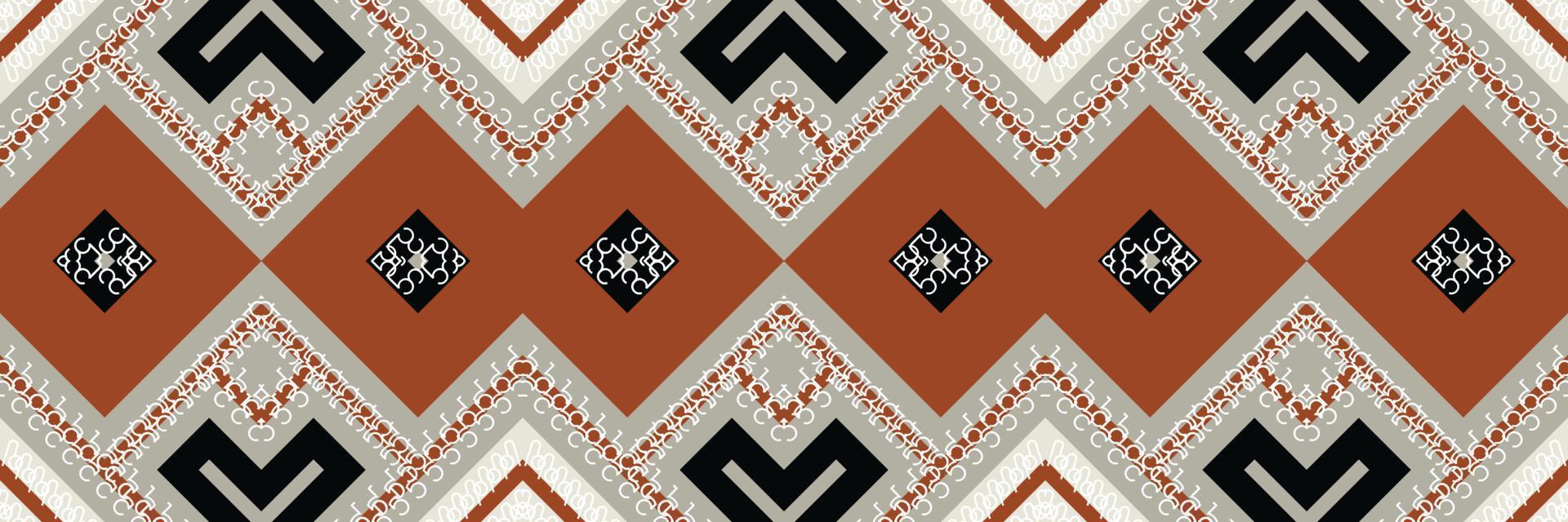 etnico azteco ikat senza soluzione di continuità modello tessile ikat tessuto senza soluzione di continuità modello digitale vettore design per Stampa saree Kurti Borneo tessuto azteco spazzola simboli campioni elegante