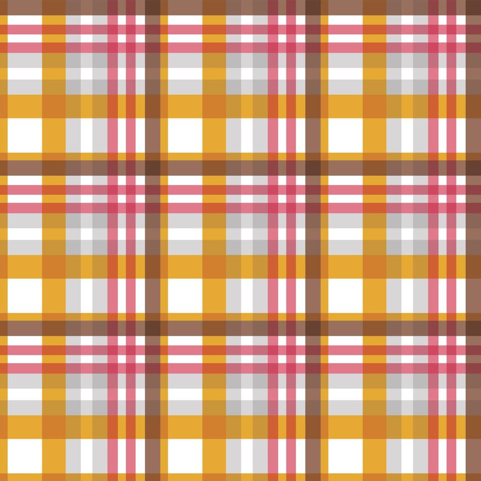 tartan modello design struttura è fatto con alternato bande di colorato pre-tinto discussioni intrecciata come tutti e due ordito e trama a giusto angoli per ogni Altro. vettore