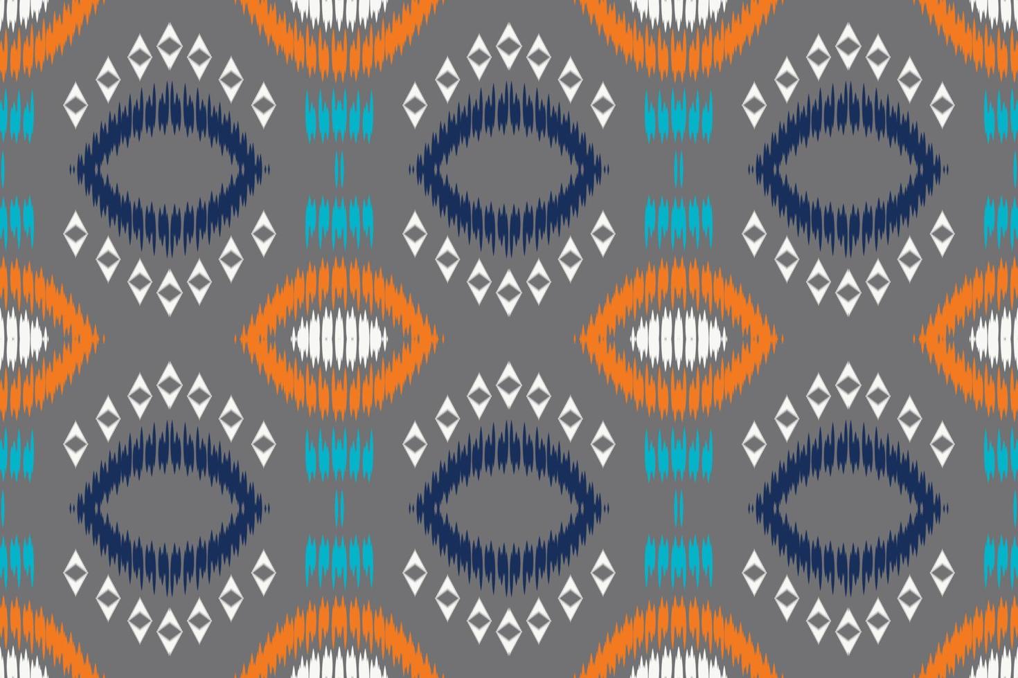 etnico ikat triangolo batik tessile senza soluzione di continuità modello digitale vettore design per Stampa saree Kurti Borneo tessuto confine spazzola simboli campioni progettista