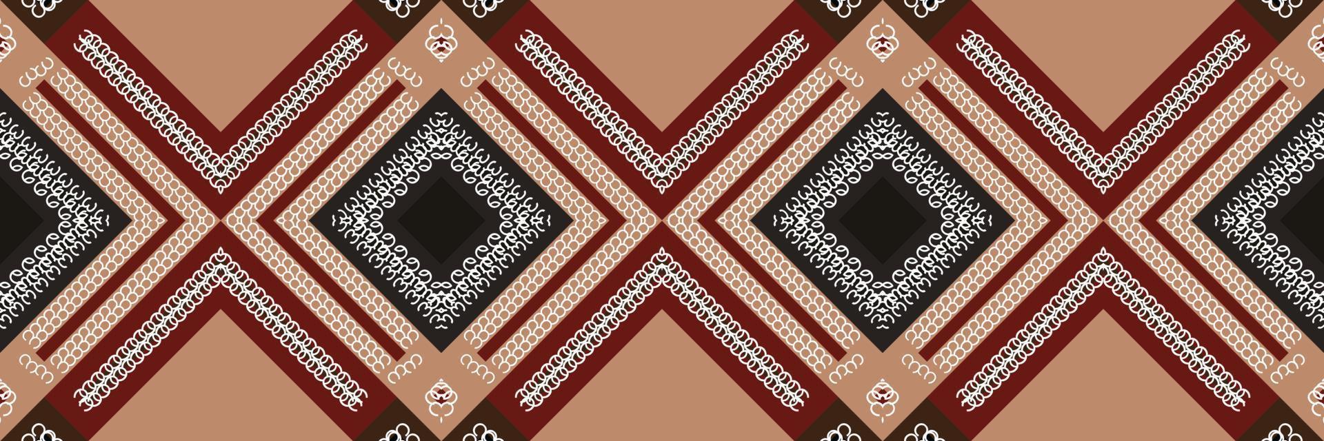 etnico azteco ikat senza soluzione di continuità modello tessile ikat telaio senza soluzione di continuità modello digitale vettore design per Stampa saree Kurti Borneo tessuto azteco spazzola simboli campioni elegante