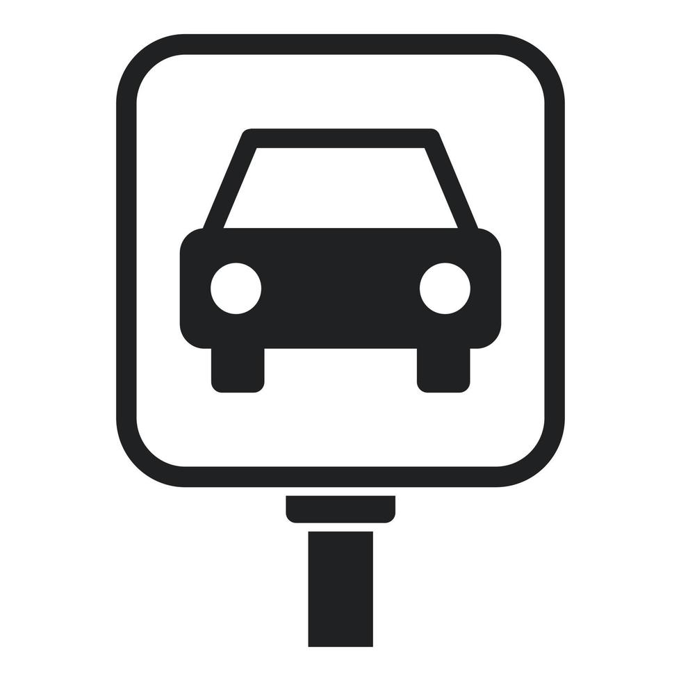 Taxi auto strada cartello icona semplice vettore. aeroporto volo vettore