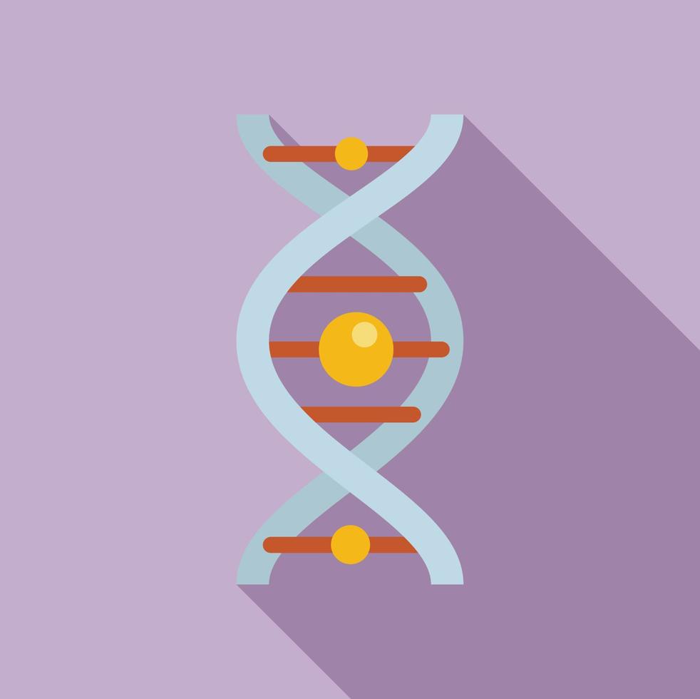 dna icona piatto vettore. laboratorio scienziato vettore