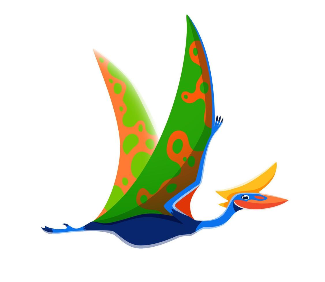 cartone animato quetzalcoatlus dinosauro carino personaggio vettore