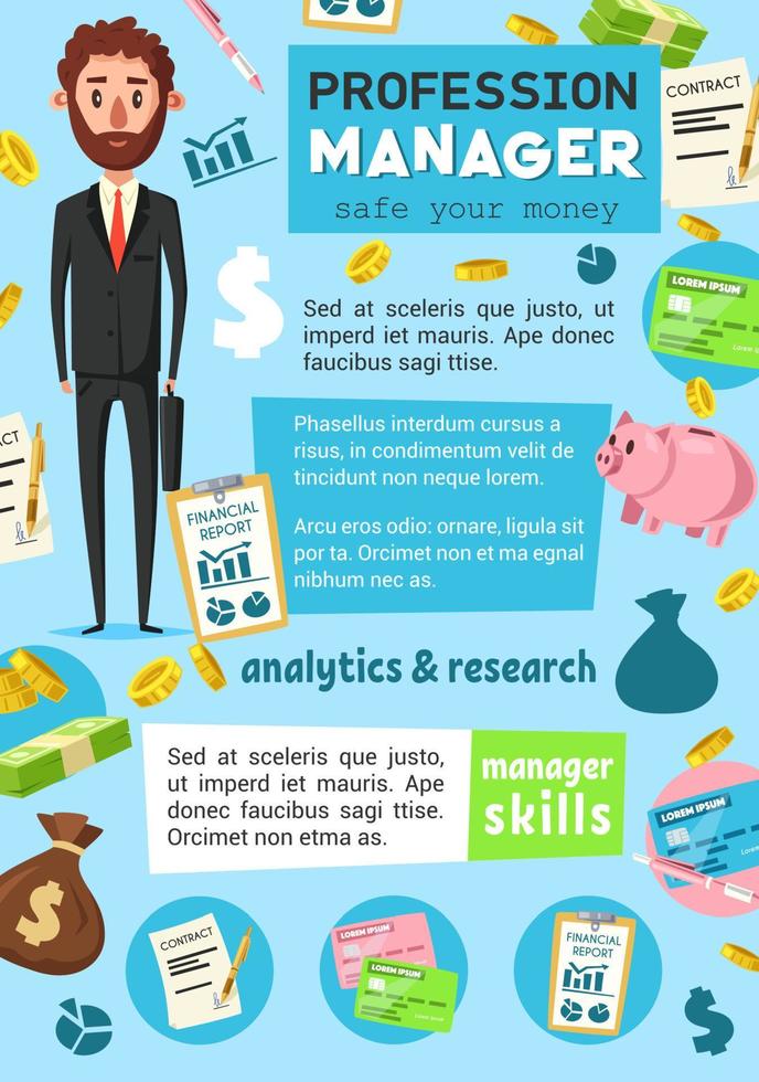 manager professione. attività commerciale o finanza occupazione vettore