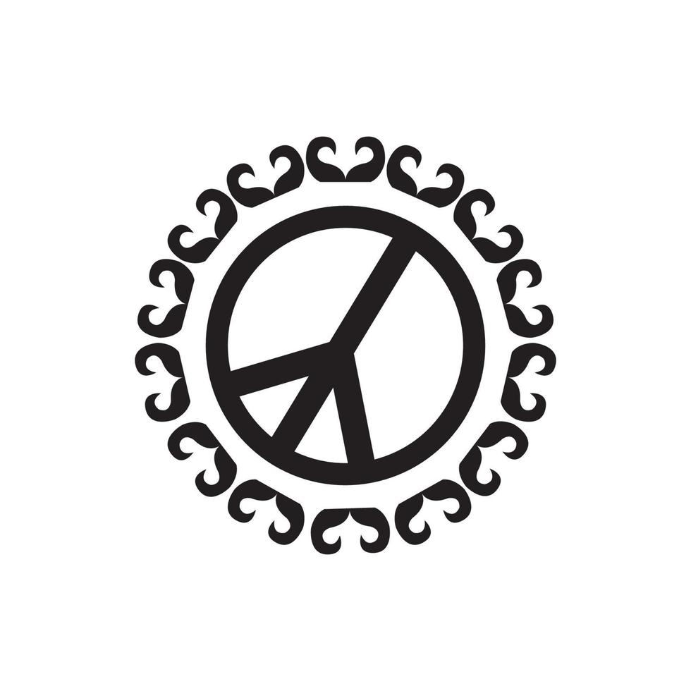 pace simbolo icona vettore amicizia illustrazione design modello