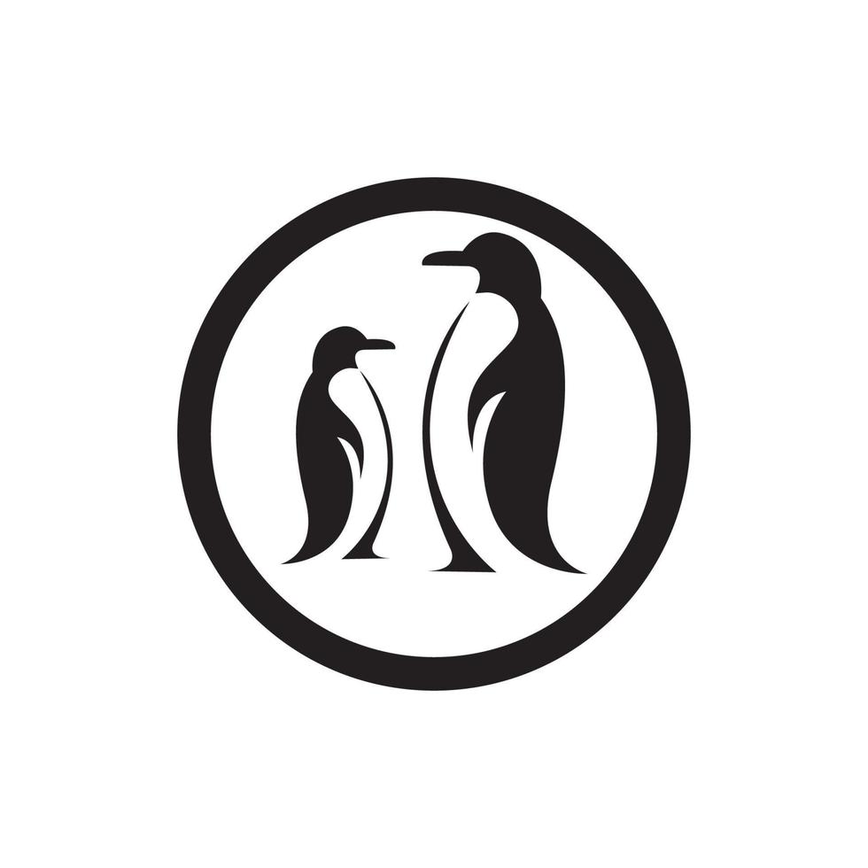 pinguino animale logo vettore