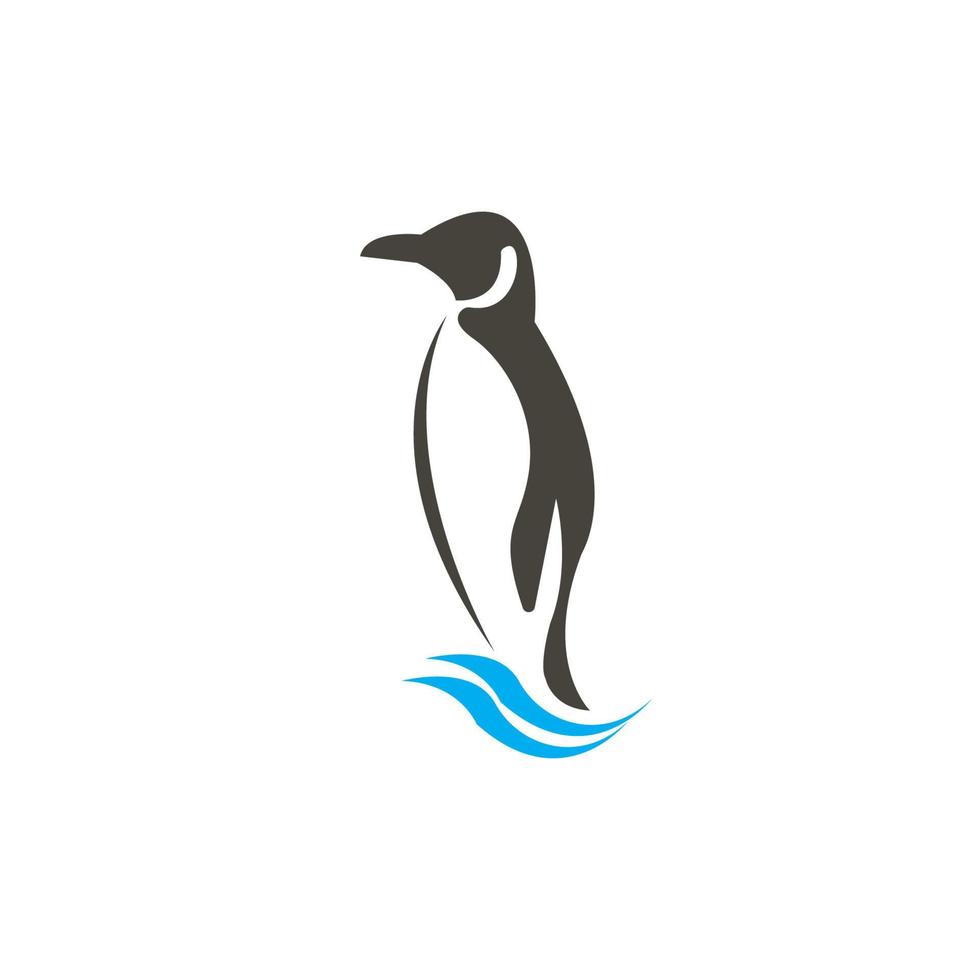 pinguino animale logo vettore