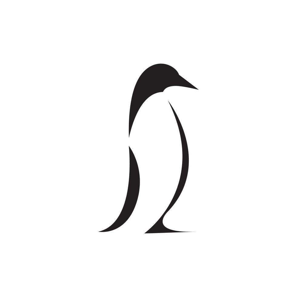 pinguino animale logo vettore