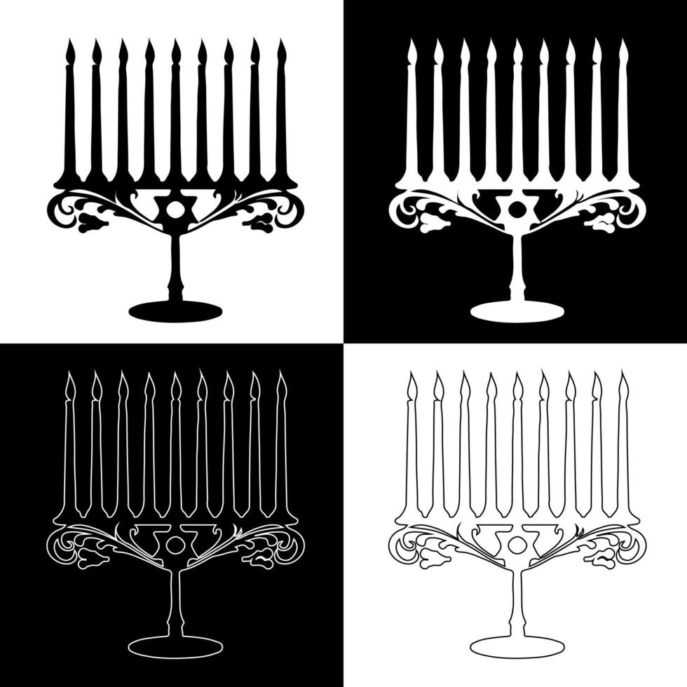 hanukkah candele disegno vettore per siti web, stampa e altri