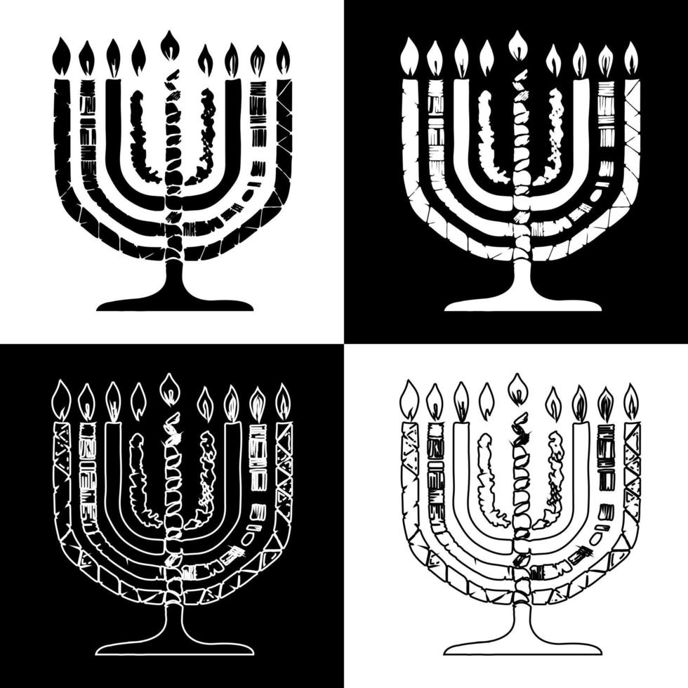 hanukkah candele disegno vettore per siti web, stampa e altri