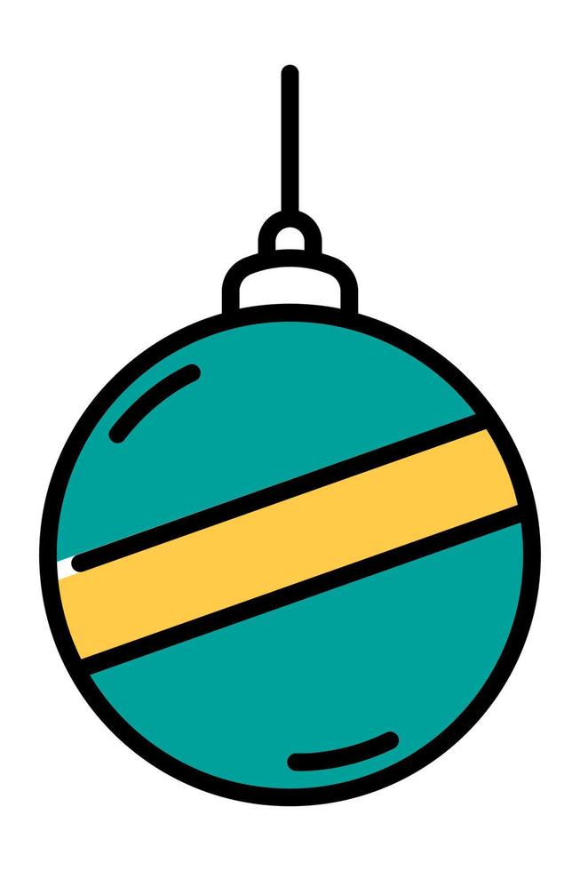 Natale sfera. decorazione per Natale albero. vettore illustrazione nel piatto design