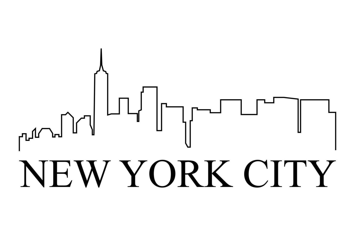 nuovo York città orizzonte logo vettore