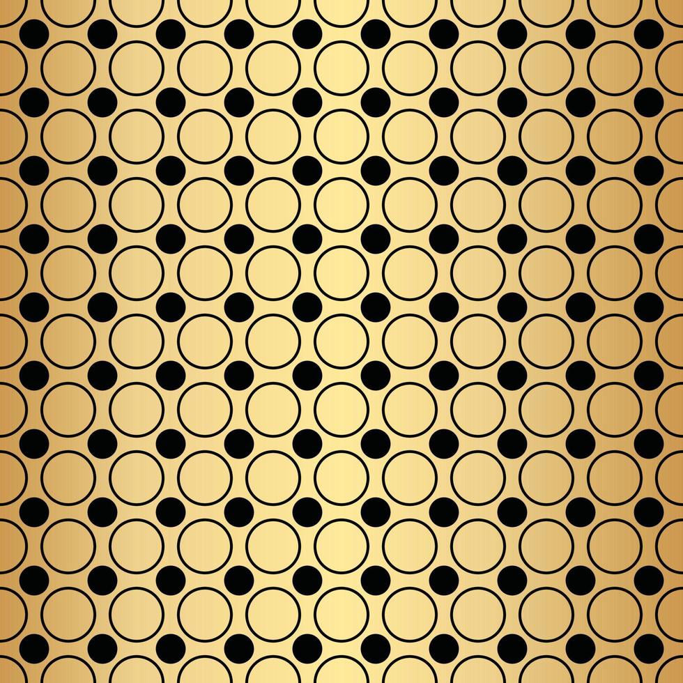 geometrico oro senza soluzione di continuità ripetere modello sfondo, oro e nero sfondo. vettore