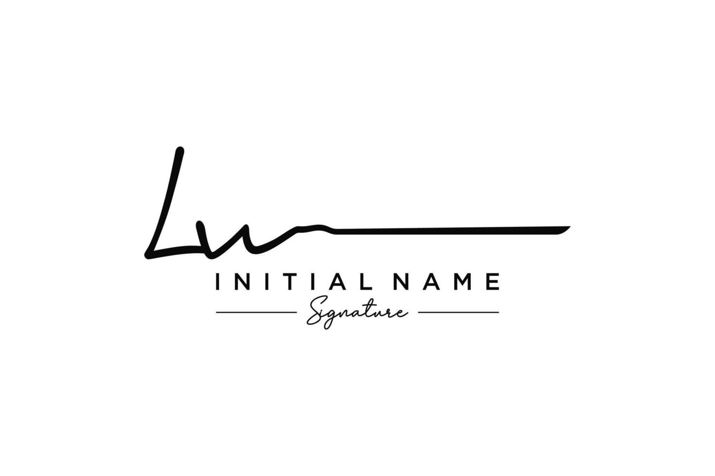 iniziale lw firma logo modello vettore. mano disegnato calligrafia lettering vettore illustrazione.