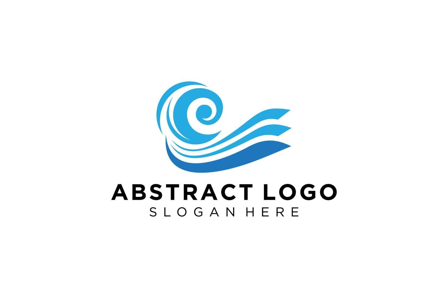 astratto acqua onda spruzzo logo simbolo e icona design. vettore