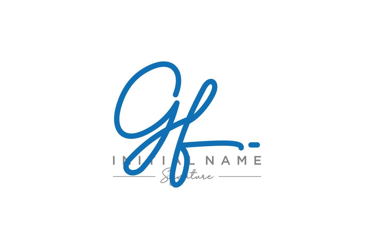 iniziale gf firma logo modello vettore. mano disegnato calligrafia lettering vettore illustrazione.