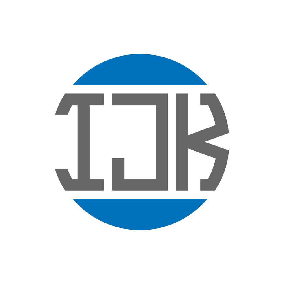 ijk lettera logo design su bianca sfondo. ijk creativo iniziali cerchio logo concetto. ijk lettera design. vettore