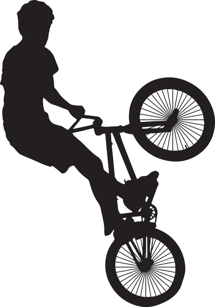 bicicletta icona. bicicletta gara simbolo. Ciclismo gara piatto icona. ciclista cartello. strada ciclista silhouette. gli sport logo vettore