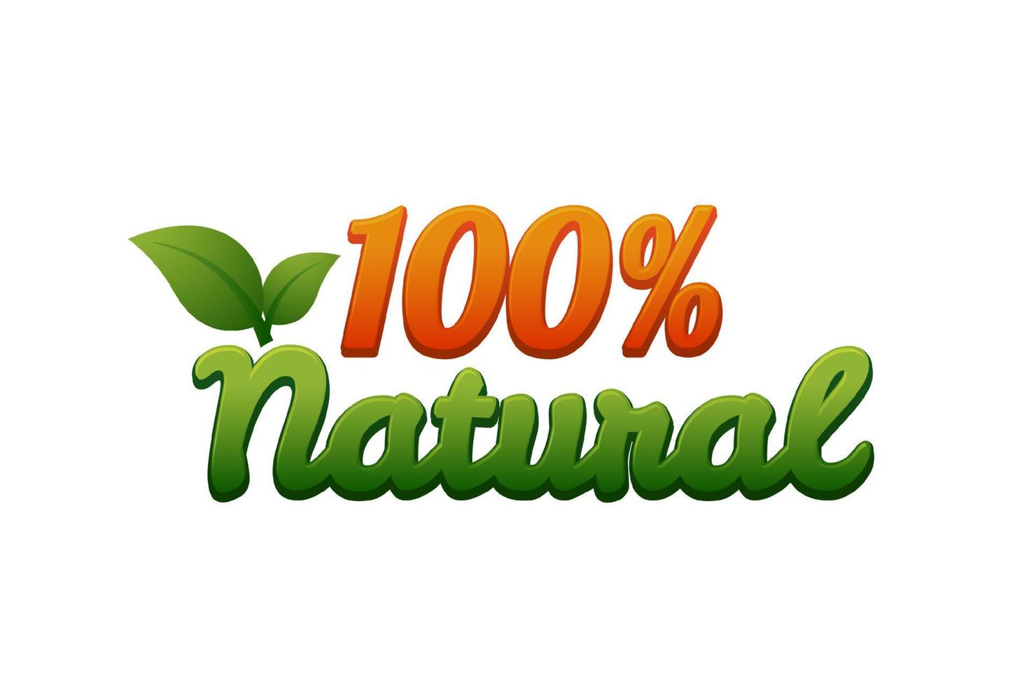 100 naturale testo effetto vettore