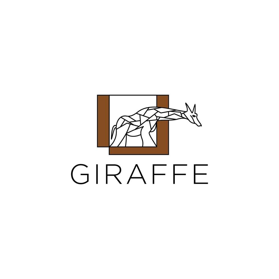 giraffa logo icona design modello piatto vettore