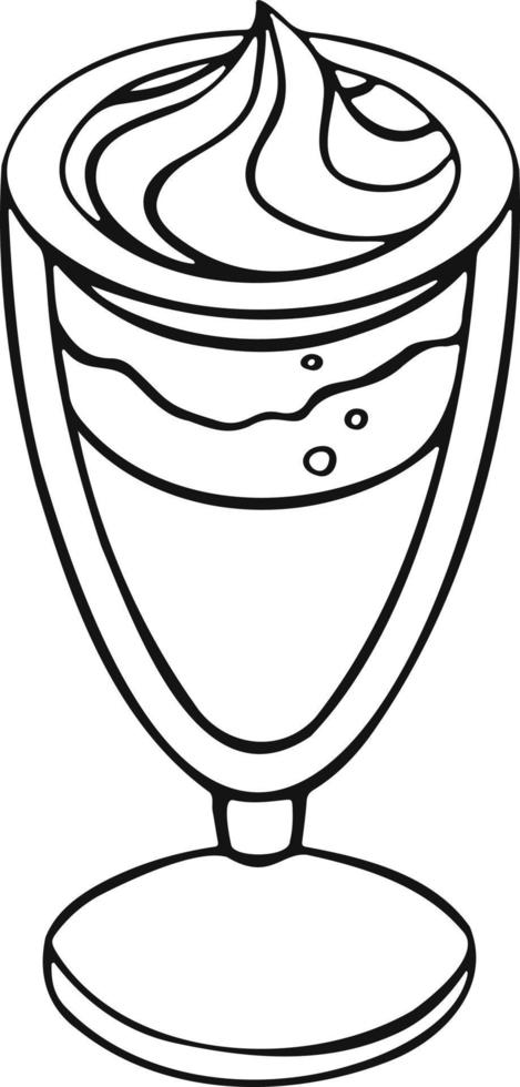 bicchiere di caffè per partire linea isolato su bianca sfondo. Manuale. vettore