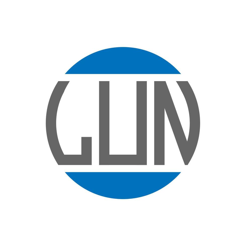 lun lettera logo design su bianca sfondo. lun creativo iniziali cerchio logo concetto. lun lettera design. vettore