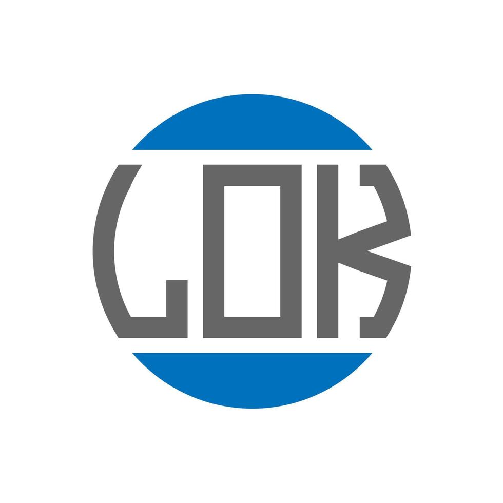 lok lettera logo design su bianca sfondo. lok creativo iniziali cerchio logo concetto. lok lettera design. vettore