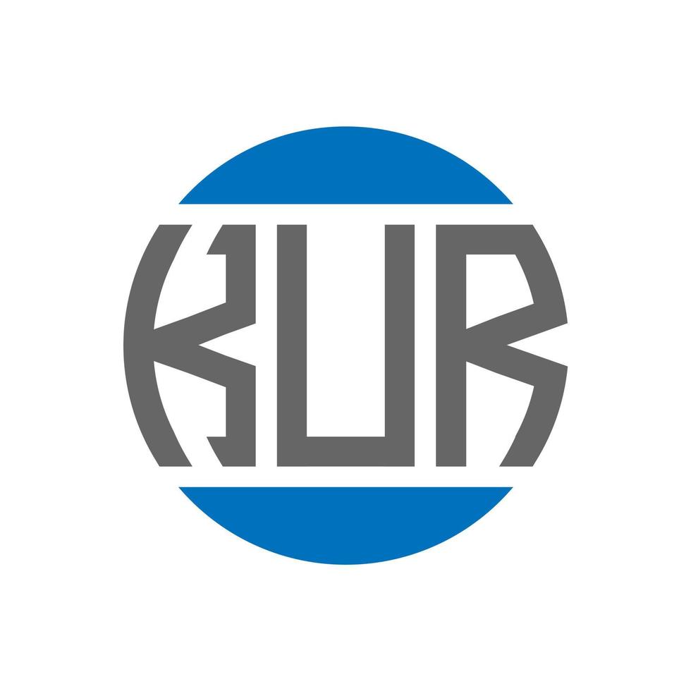 kur lettera logo design su bianca sfondo. kur creativo iniziali cerchio logo concetto. kur lettera design. vettore