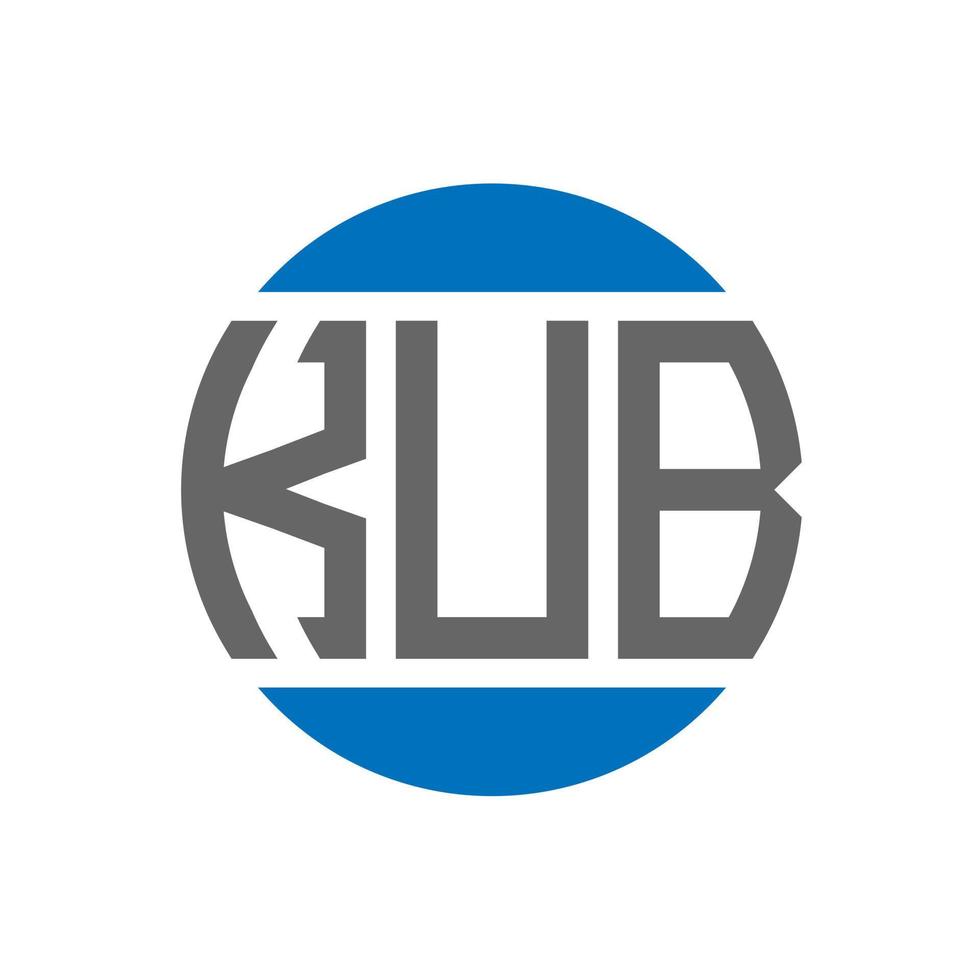 KUB lettera logo design su bianca sfondo. KUB creativo iniziali cerchio logo concetto. KUB lettera design. vettore