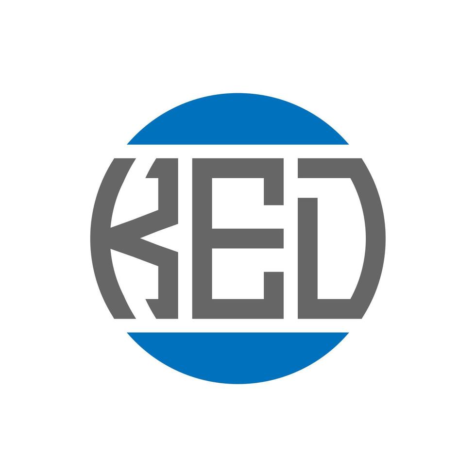 ked lettera logo design su bianca sfondo. ked creativo iniziali cerchio logo concetto. ked lettera design. vettore