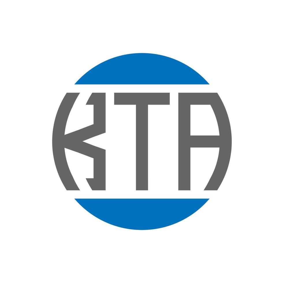 kta lettera logo design su bianca sfondo. kta creativo iniziali cerchio logo concetto. kta lettera design. vettore