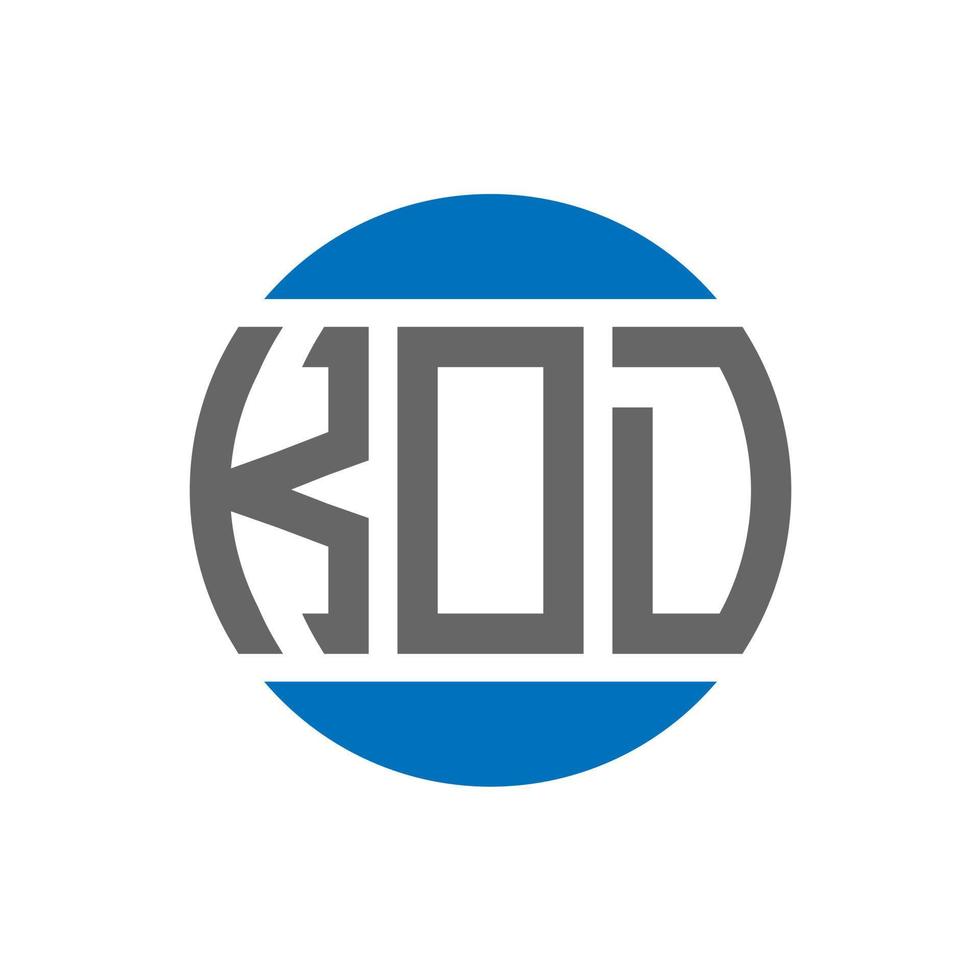 kod lettera logo design su bianca sfondo. kod creativo iniziali cerchio logo concetto. kod lettera design. vettore