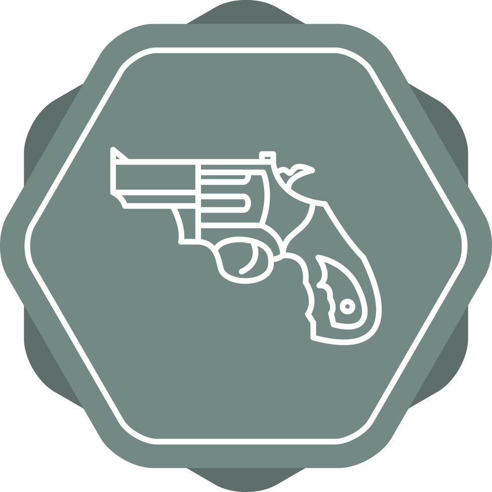 icona della linea di revolver vettore