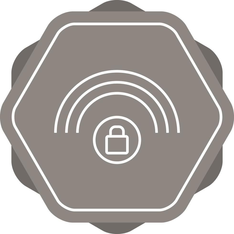 protetta Wi-Fi linea icona vettore