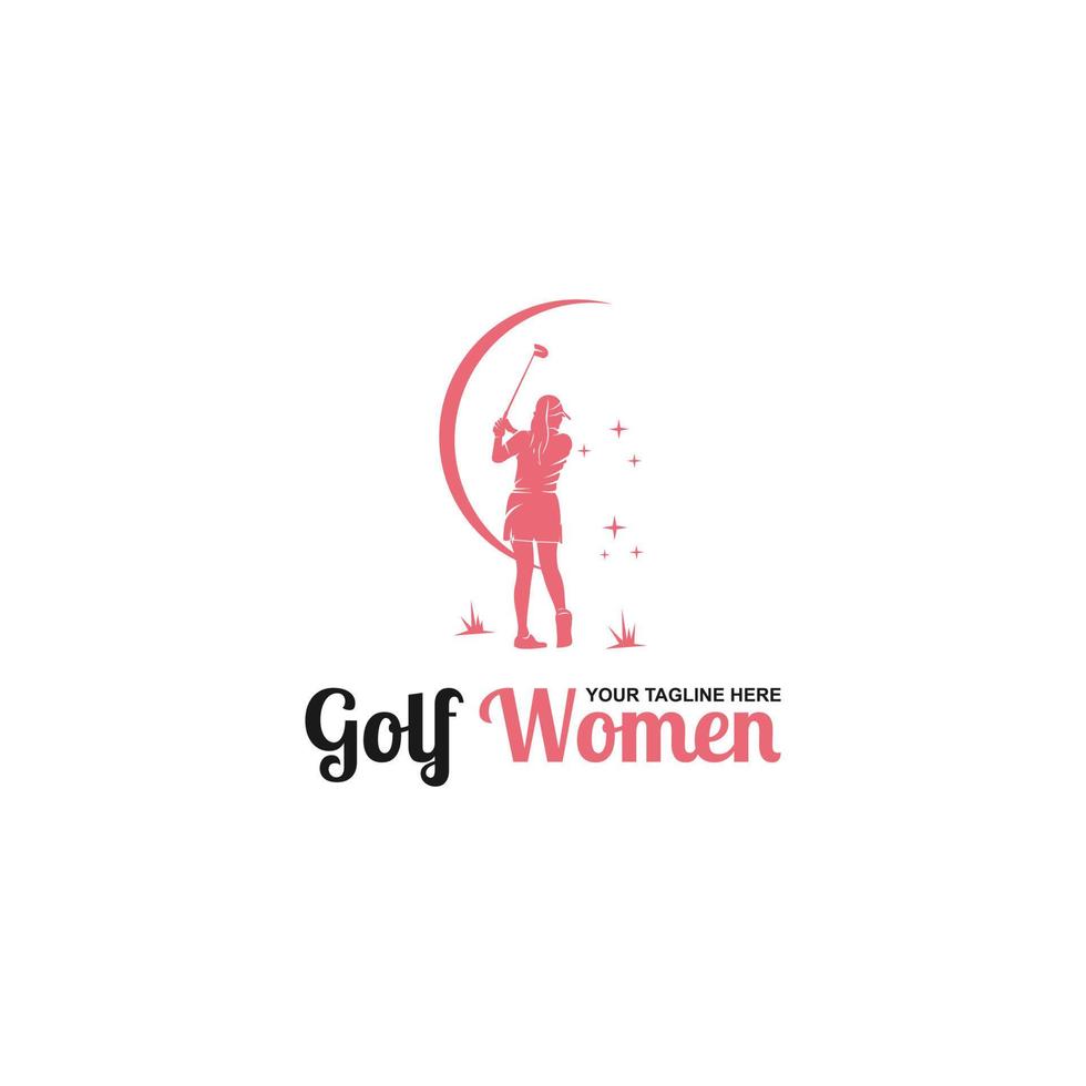 Da donna golf gli sport logo design - vettore illustrazione, Da donna golf gli sport emblema design. adatto per il tuo design bisogno, logo, illustrazione, animazione, eccetera.