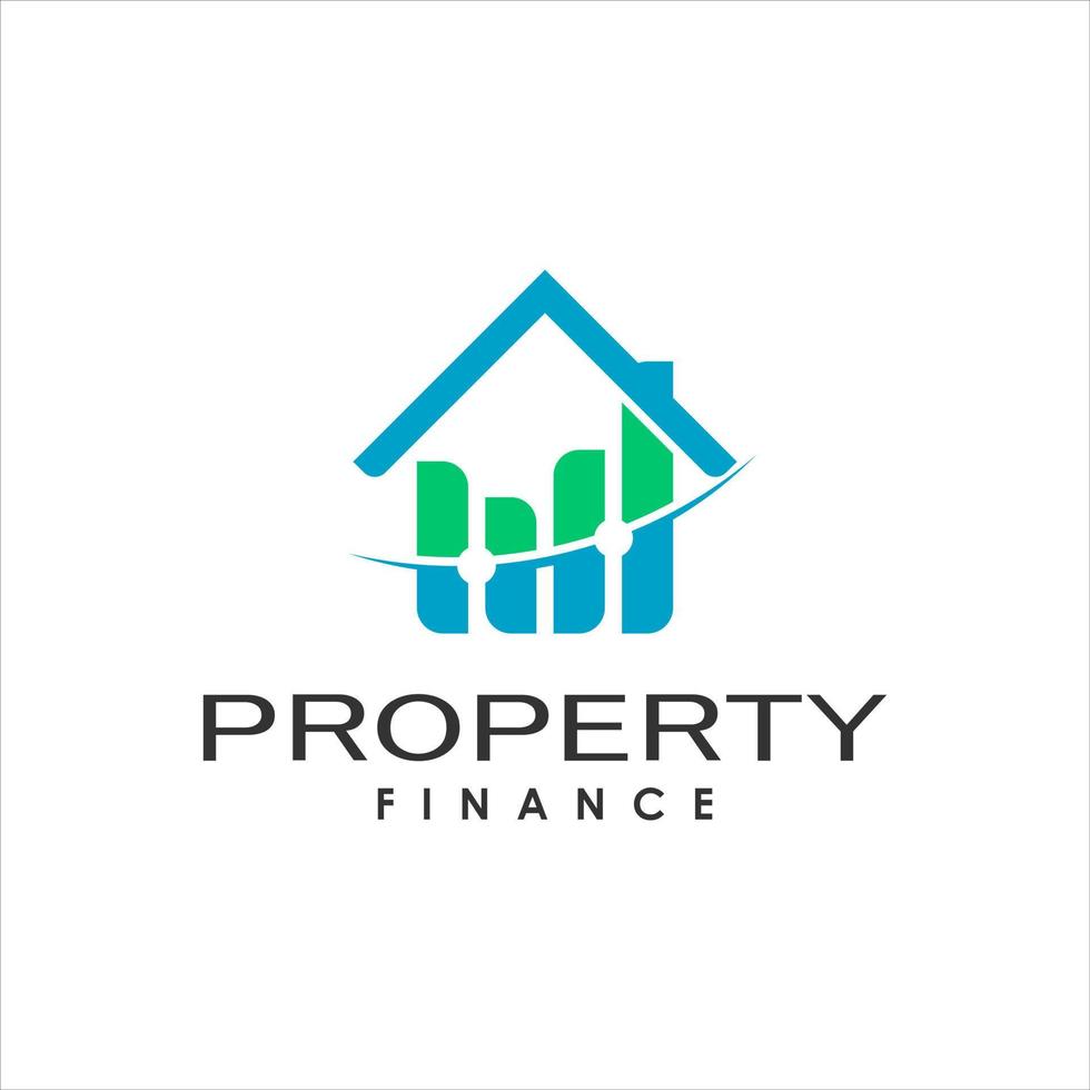 moderno proprietà e finanza logo design modello vettore