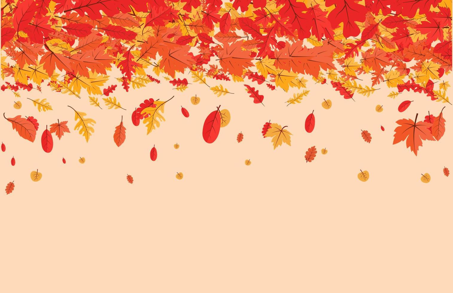 colorato autunno autunno le foglie floreale sfondo illustrazione con acero foglia vettore