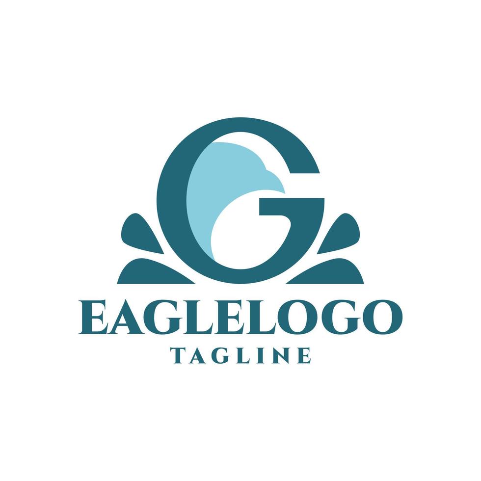 lettera g logo con un illustrazione di un' uccello testa. bene per qualunque attività commerciale logo. vettore