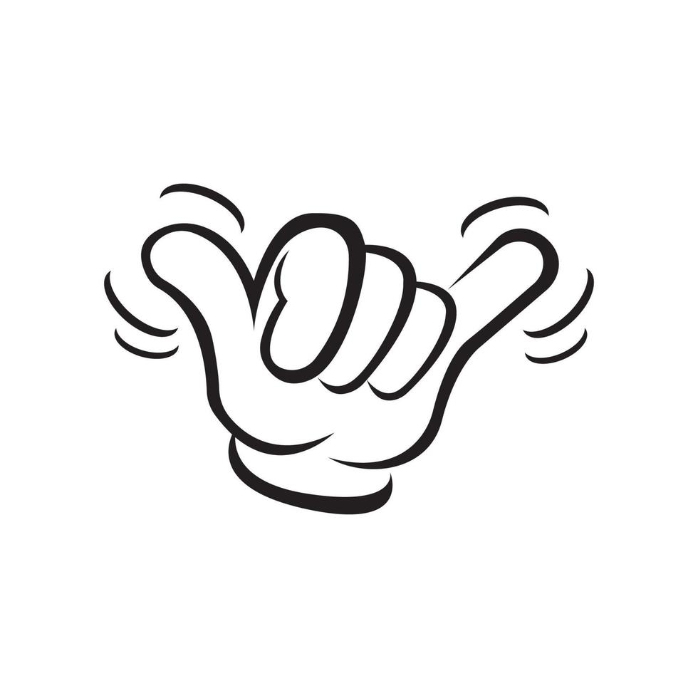 shaka mani icona logo, vettore design