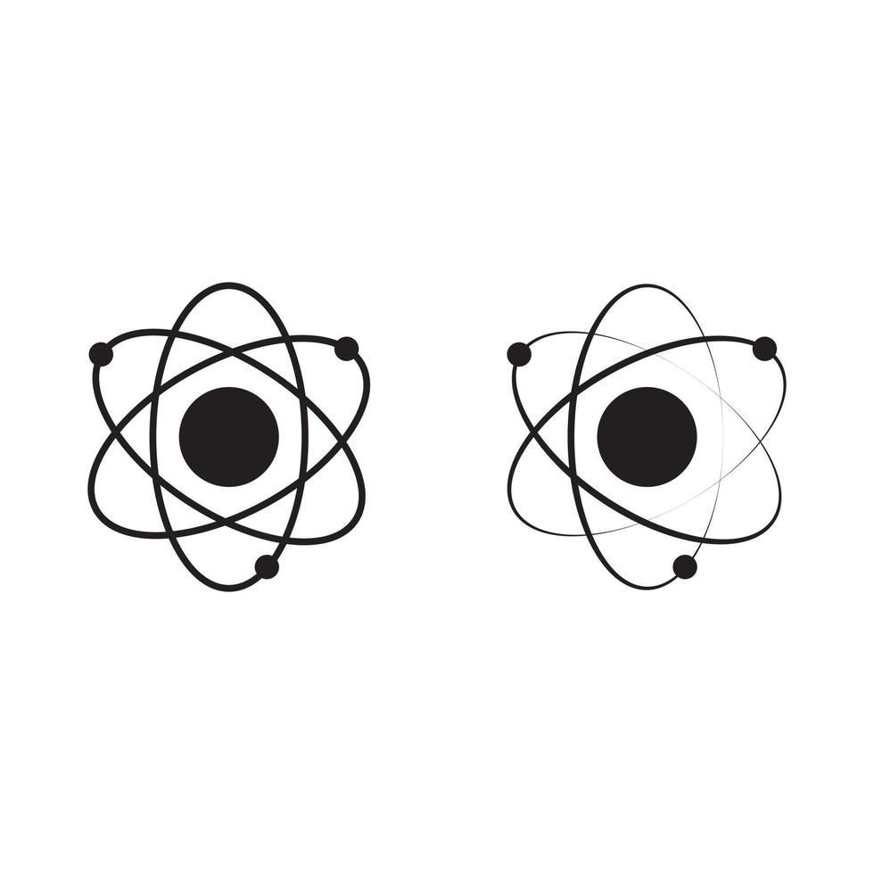 atomico atomo elettroni chimico molecole icona cartello simbolo design vettore